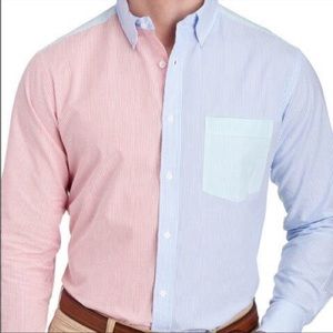⚜️ EUC MENS Southern Pines Color Seersucker button down size XL